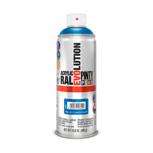 Tinta em Spray Pintyplus Evolution RAL 5017 400 ml Traffic Blue