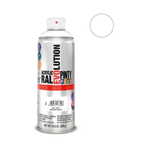 Tinta em Spray Pintyplus Tech RAL 9016 400 ml Eletrodomésticos Traffic White