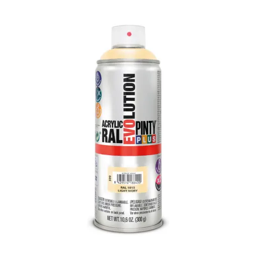 Tinta em Spray Pintyplus Evolution RAL 1015 400 ml Light Ivory