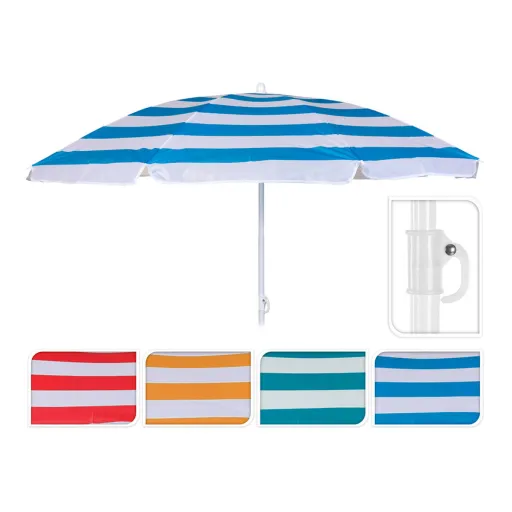 Parasol Praia Ø 145 cm 180 cm Mediterrâneo