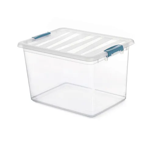 Caixa Multiusos Domopak Living Katla Com Pegas Transparente 20 L Polipropileno (39 x 29 x 25,5 cm)