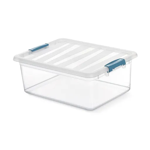 Caixa Multiusos Domopak Living Katla 39 x 29 x 15,5 cm Transparente Polipropileno 12 L