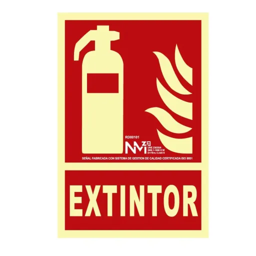 Placa Normaluz Extintor PVC (21 x 30 cm)