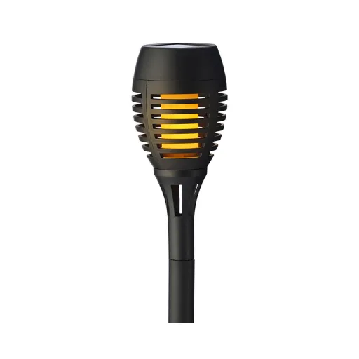 Tocha de Jardim Lumineo Solar Preto (7,5 x 27 cm) (4 Unidades)