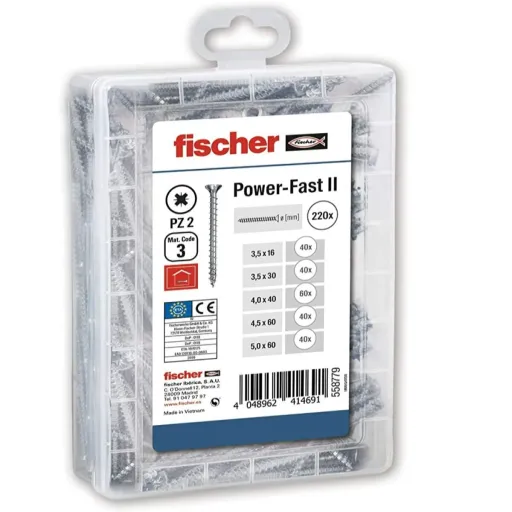 Caixa de Parafusos Fischer 220 Peças