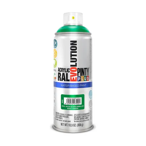 Tinta em Spray Pintyplus Evolution RAL 6029 Base de Água Mint Green 400 ml