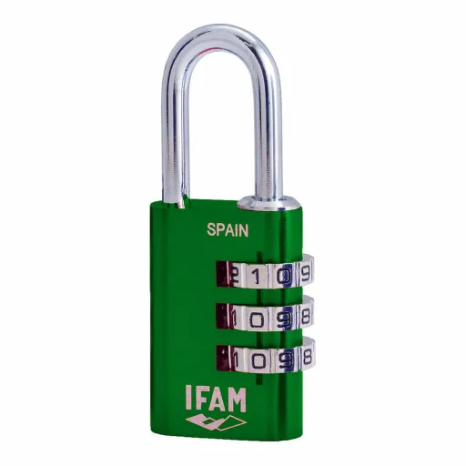 Cadeado com Combinação IFAM Combi30 Verde Alumínio Aço Cromado (3 cm)