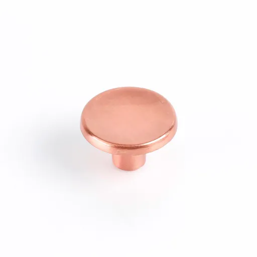 Manípulo Rei 774 Redondo Mate Metal Ouro Rosa 2 Unidades (Ø 35 x 23 mm)