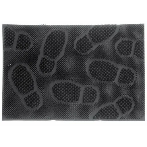 Tapete Pin Mat Preto Borracha Natural 60 x 40 cm