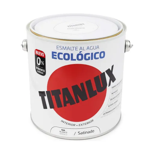 Tratamento Titanlux 01t056625 Esmalte Base A Água Branco 2,5 L Acetinado 2,5 L