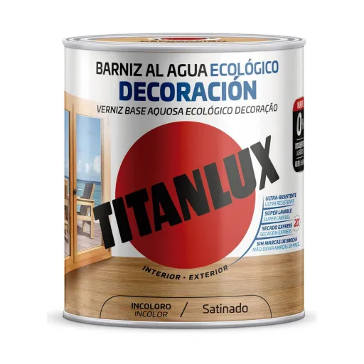 Verniz à Base de Água Titanlux M21100014 Ecológico 250 ml Incolor Acetinado