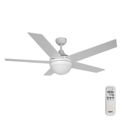 Ventilador de Teto com Luz EDM 33988 Adriatico Branco 60 W