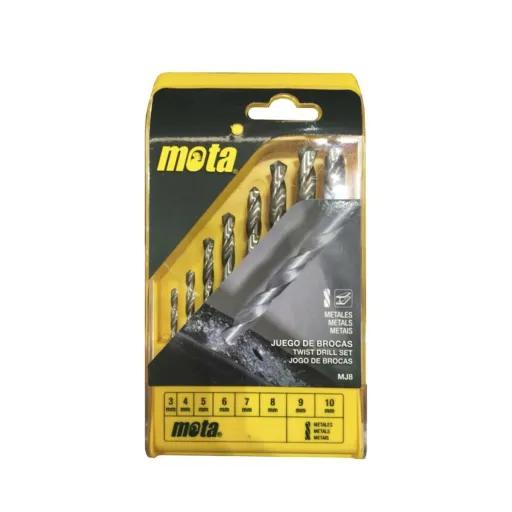 Conjunto de Brocas Mota Mj8 Desbaste Metal 8 Peças Tungsténio