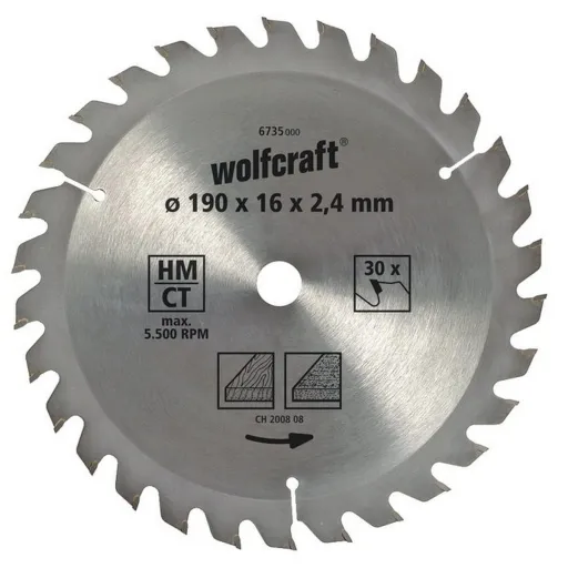 Disco de Corte Wolfcraft 6733000 160 x 2,4 mm