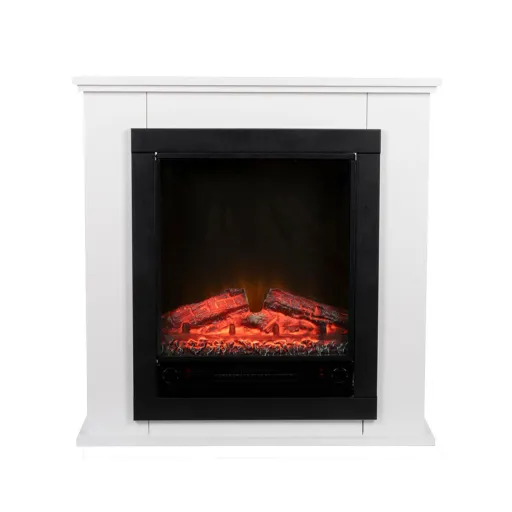 Chaminé Elétrica Decorativa de Parede Classic Fire Geneva Preto/Branco 1800 W 70 x 22 x 71 cm