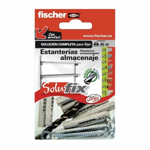 Kit de Fixação Fischer Solufix 502684 Estantes 25 Peças