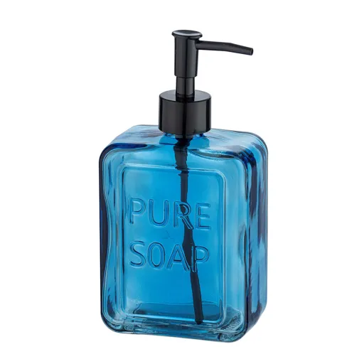 Dispensador de Sabão Wenko Pure Soap 550 ml Azul Vidro