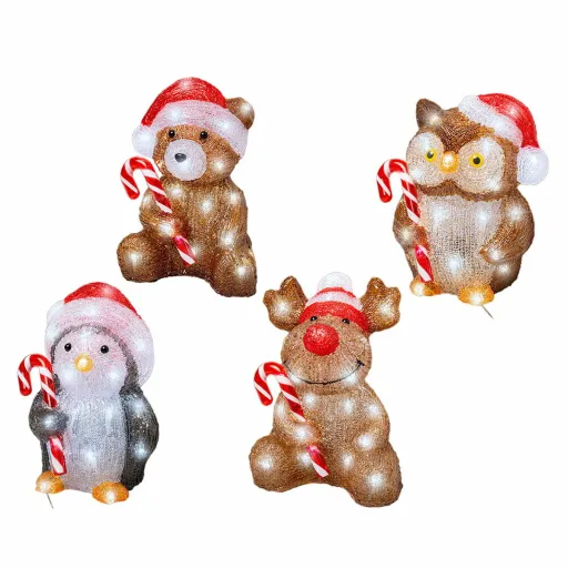 Figura Decorativa para Jardim 491338 Animais Natal 17,8 x 17,2 x 23,5 cm