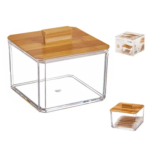 Organizador de Maquilhagem Ballete Bambu 9,5 x 9,5 x 8 cm