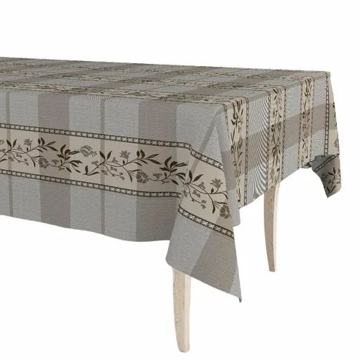 Toalha de Mesa em Rolo Exma Borracha Castanho Bege Clássico 140 cm x 25 m