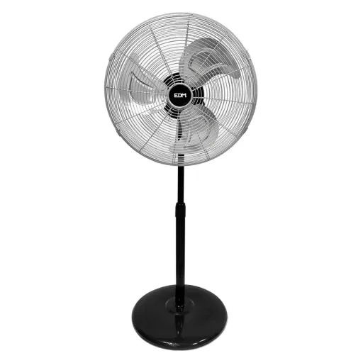 Ventilador de Pé EDM 33528 Preto Mate 80 W Ø 50 cm Industrial