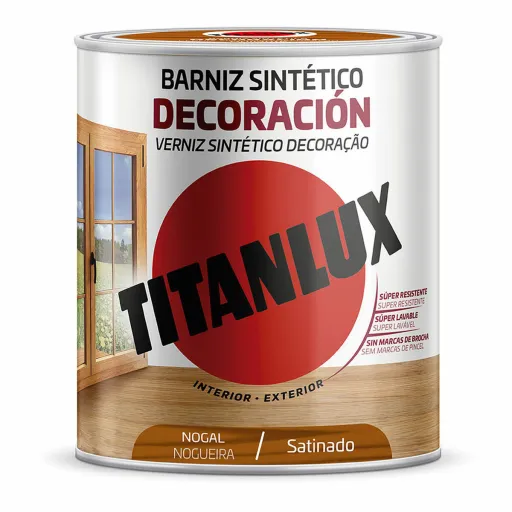 Verniz Sintético Titanlux M11100314 Decoração Acetinado Nogueira 250 ml