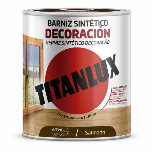 Verniz Sintético Titanlux M11100734 Decoração Acetinado Wengue 750 ml