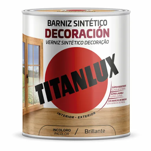 Verniz Sintético Titanlux M10100004 Decoração Brilhante Incolor 4 L