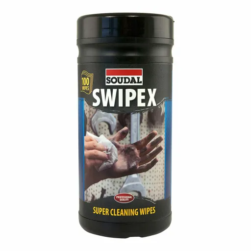 Toalhetes de Limpeza Esterilizados (Pack) Soudal Swipex XXL 113551 (100 Unidades)