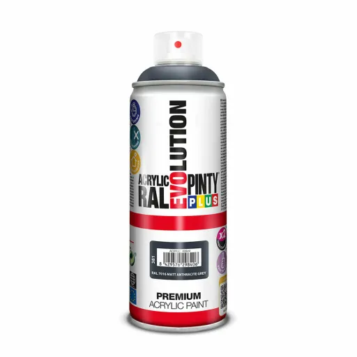 Tinta em Spray Pintyplus Evolution RAL 7016 Antracite 400 ml Mate