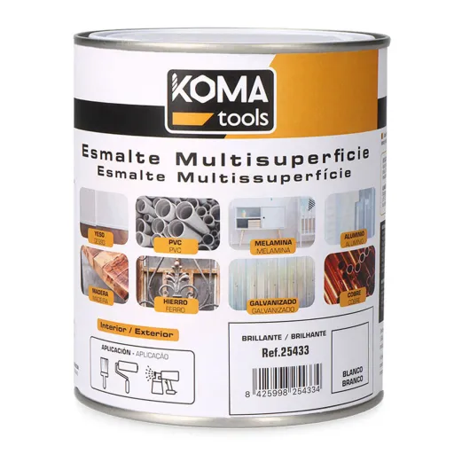 Esmalte Acrílico Koma Tools Branco Brilho 750 ml