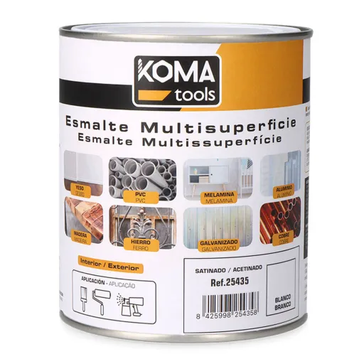 Esmalte Acrílico Koma Tools Branco Acetinado 750 ml