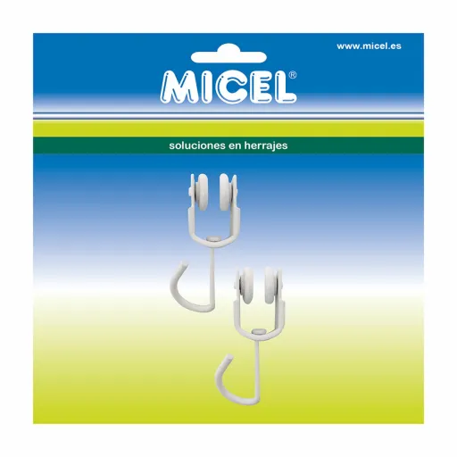 Polia para Cortina Micel TLD18 Interior Branco 2 Unidades