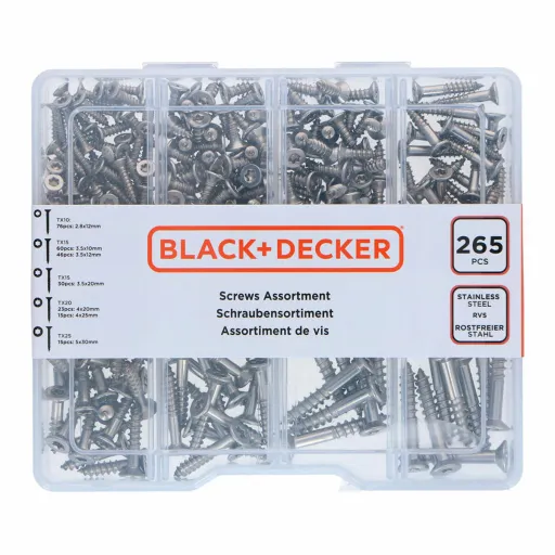 Kit de Parafusos Black & Decker Torx 265 Peças