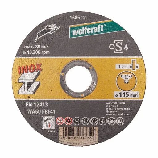 Discos de Corte Wolfcraft 8462000 Ø 115 mm (10 Unidades)