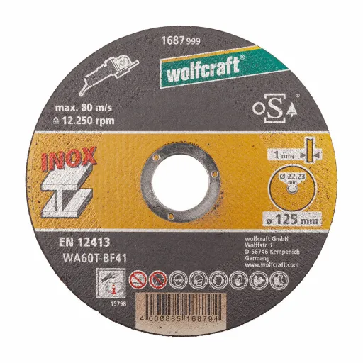 Discos de Corte Wolfcraft 8463000 Ø 125 mm (10 Unidades)