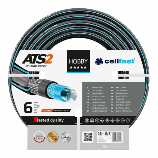 Mangueira Cellfast Hobby Ats2 PVC 25 m Ø 15 mm 6 Camadas