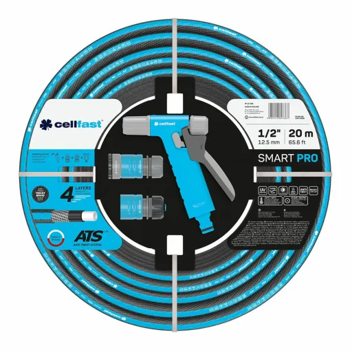 Conjunto de Mangueira com Acessórios Cellfast Smart Pro Ats PVC 20 m Ø 12,5 mm