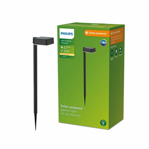 Estaca Solar de Jardim Philips Vynce 1,5 W 10,5 x 13,5 x 54 cm Preto Plástico Quadrado (2700 K) (Branco Quente) (1 Unidade)