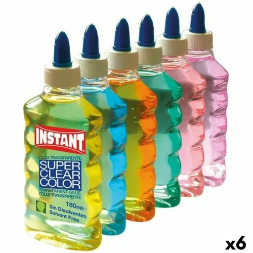 Colagem em Gel Playcolor Instant Multicolor Transparente 6 Peças 180 ml