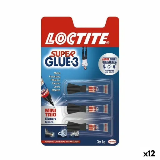 Cola Instantânea Loctite Super Glue-3 Mini (12 Unidades)