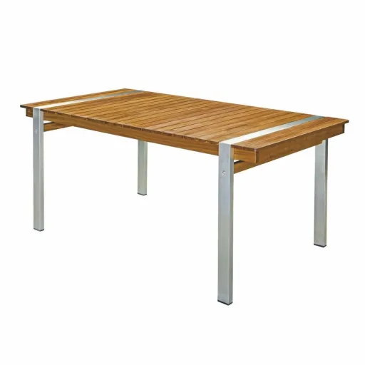 Mesa de Jantar Norah 160 x 85 x 74 cm Madeira Aço Inoxidável