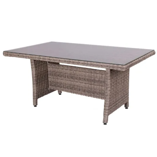 Mesa de Jantar Patsy 160 x 100 x 75 cm Cristal Rotim