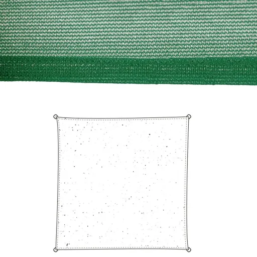 Toldos de Vela Toldo Verde Polietileno 300 x 300 x 0,5 cm