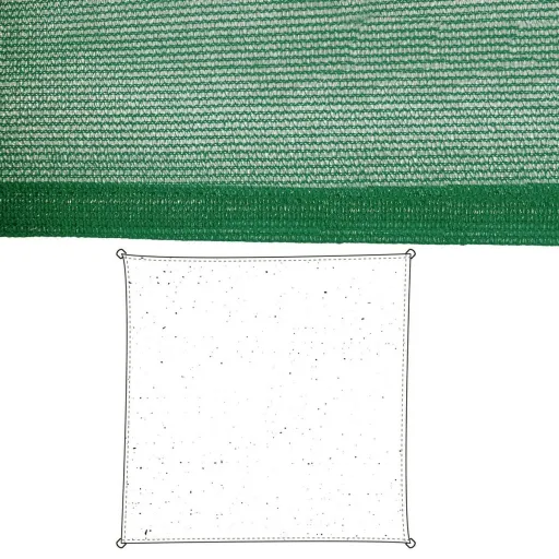 Toldos de Vela Toldo Verde Polietileno 500 x 500 x 0,5 cm