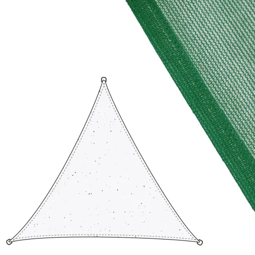 Toldos de Vela Toldo 3 x 3 m Verde Polietileno 300 x 300 x 0,5 cm