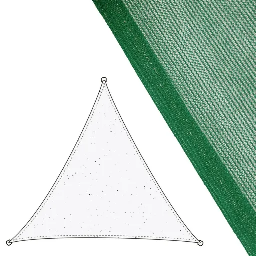 Toldos de Vela Toldo 3,5 x 3,5 m Verde Polietileno 350 x 350 x 0,5 cm