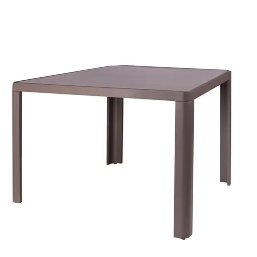 Mesa de Jantar Stella 90 x 90 x 75 cm Cinzento Alumínio