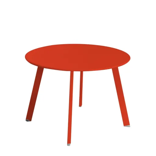 Mesa de Apoio Marzia 60 x 60 x 42 cm Vermelho Aço