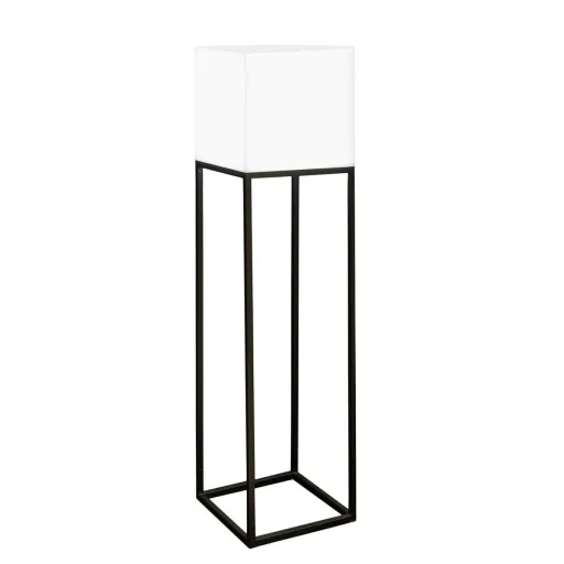 Luminária de Chão Block Branco Cinzento Polietileno Aço 38 x 38 x 155 cm